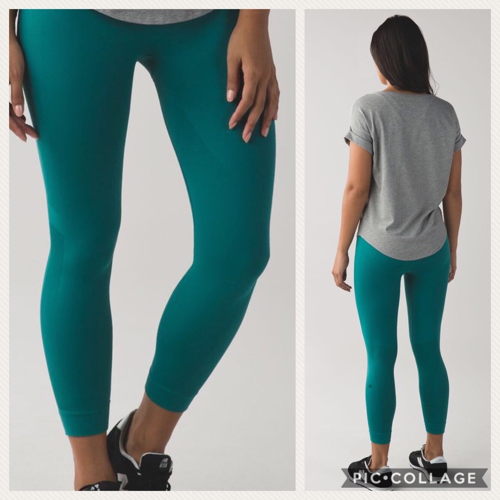 Lululemon Zone In Crop - Forage Teal